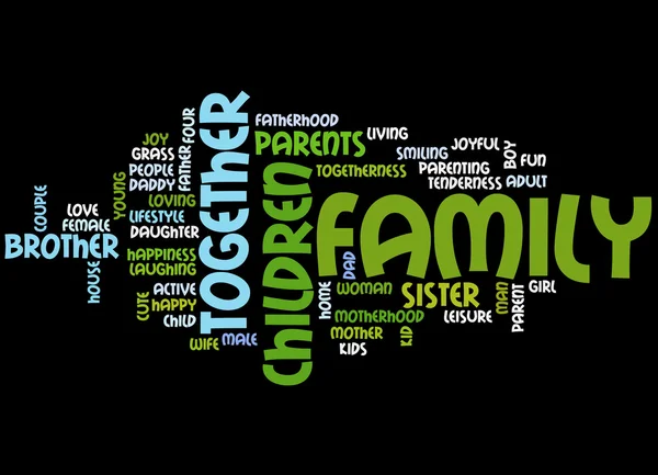 Famiglia, concetto di cloud word 6 — Foto Stock