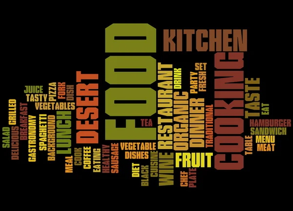 食品、単語の雲の概念 2 — ストック写真