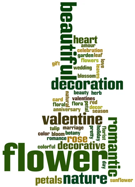 Flower, word cloud concept 3 — Stock Photo, Image
