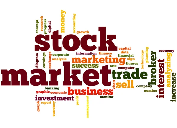 Mercado de valores palabra nube concepto 4 — Foto de Stock