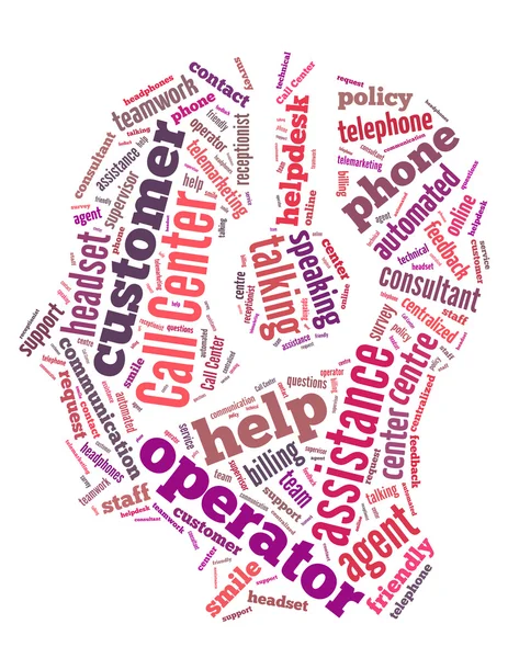 Operatore di call center, concetto word cloud — Foto Stock