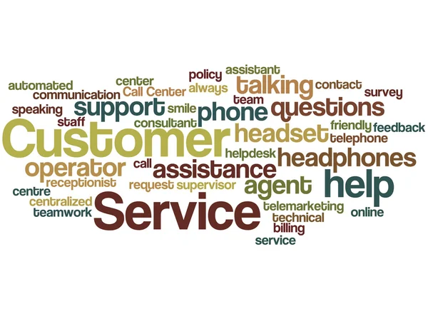 Servizio clienti, concetto word cloud 7 — Foto Stock