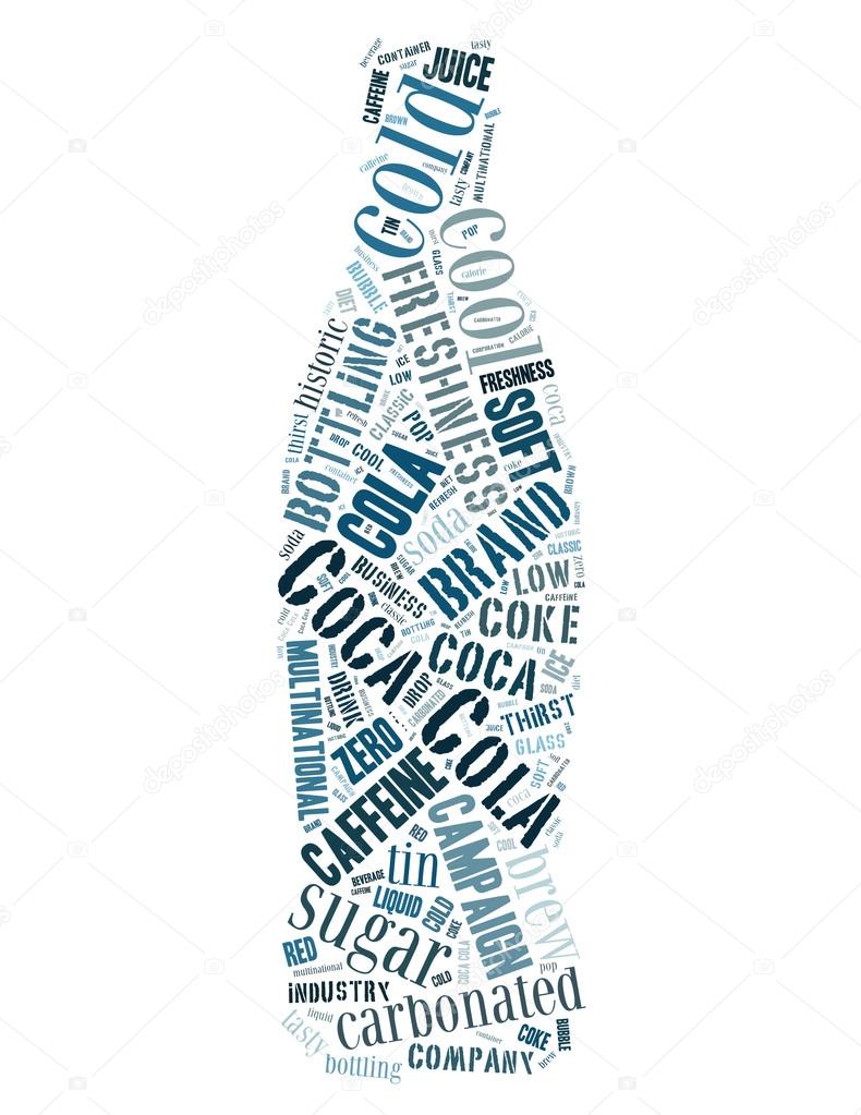 Coca Cola bottle, word cloud concept 7 — Stock Photo © kataklinger