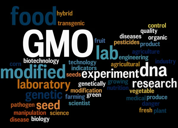 GMO, ordet cloud koncept 4 — Stockfoto