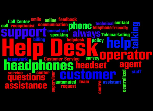 Help Desk, concepto de nube de palabras 6 —  Fotos de Stock