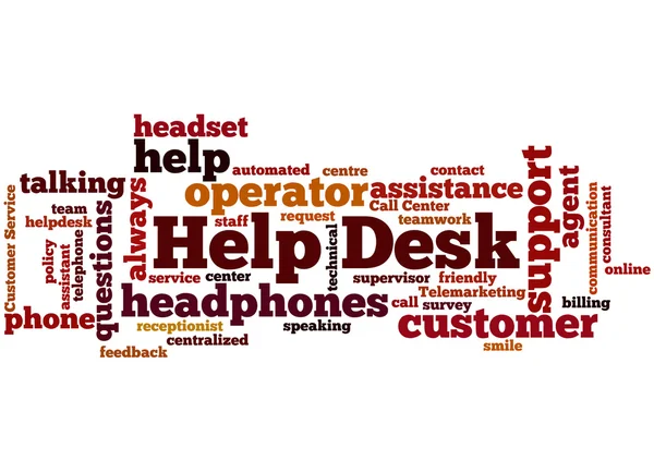 Help Desk, concepto de nube de palabras —  Fotos de Stock