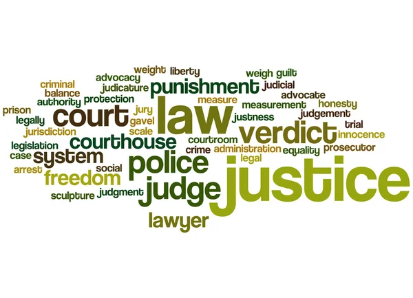 Justice, word cloud concept 2 — Stock Photo, Image