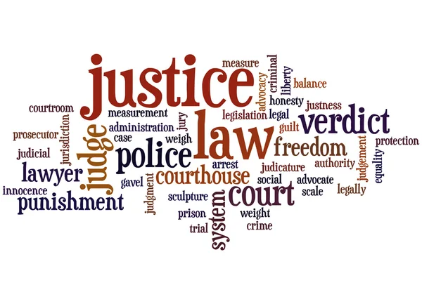 Justice, word cloud concept 3 — Stock Photo, Image