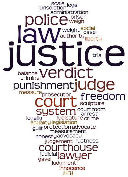 Justitie, word cloud concept 6 — Stockfoto