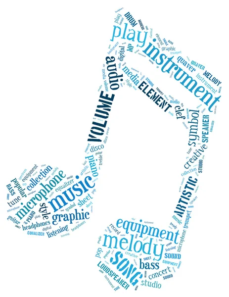 Muziek opmerking, word cloud concept 7 — Stockfoto