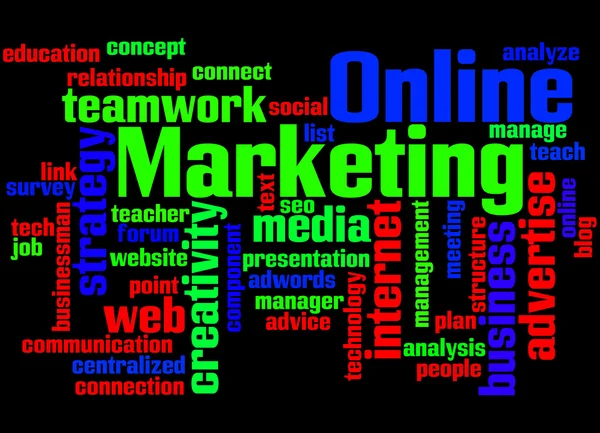 Online Marketing, word cloud concept 4 — Stock Photo, Image