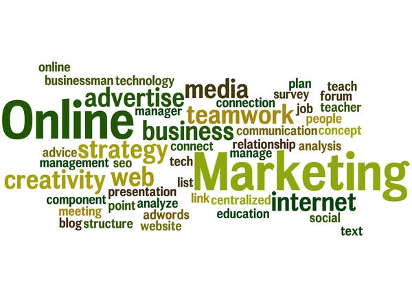 Online Marketing, word cloud concept 7 — Stockfoto