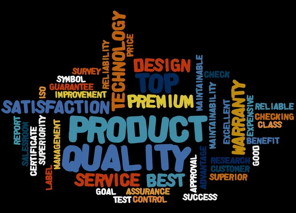 Produktkvalitet, word cloud concept 6 — Stockfoto