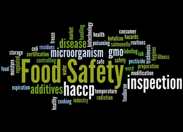 Lebensmittelsicherheit, Word Cloud Konzept 3 — Stockfoto