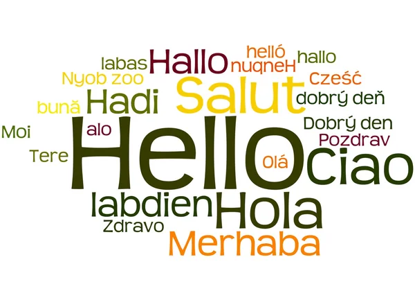 Hello, на разных языках 3 — стоковое фото