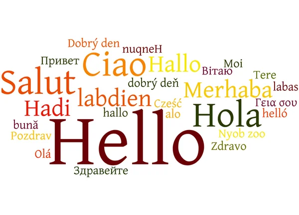 Hello, на разных языках 5 — стоковое фото
