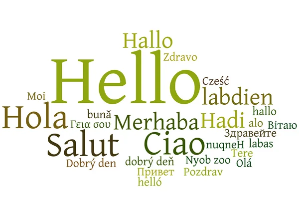 Hello, на разных языках 8 — стоковое фото