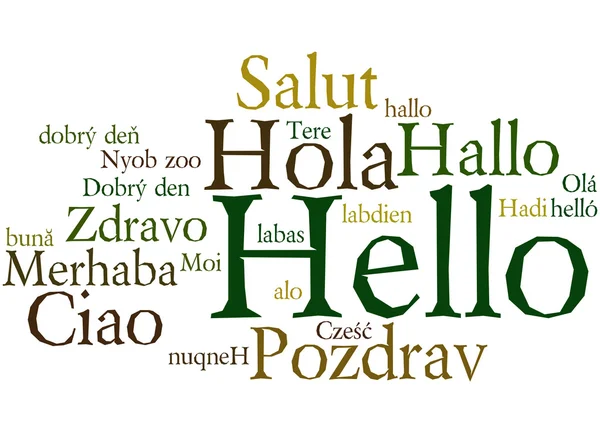 Hello, на разных языках 7 — стоковое фото
