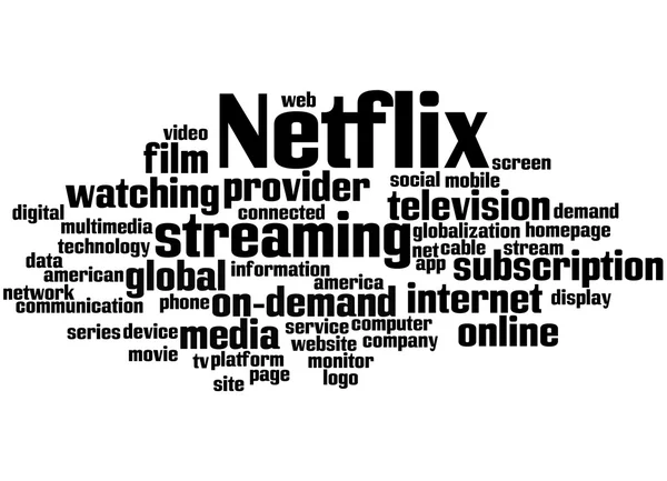 Netflix, word cloud concept 3 — Stock Photo, Image