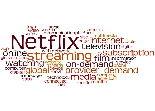 Netflix, concetto di word cloud 8 — Foto Stock