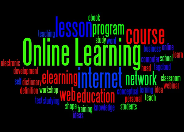 Online Learning, word cloud concept 6 — Stock Photo, Image