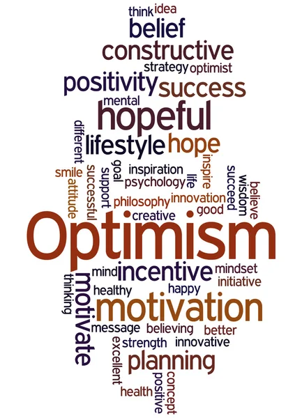 Optimism, word cloud concept 5 — Stock Photo, Image