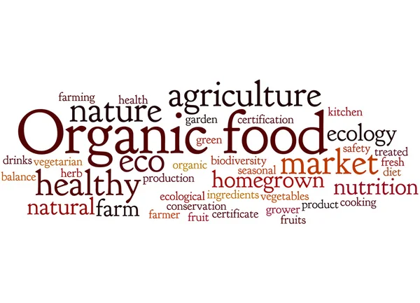 Organic food, word cloud concept 5 — Stock Photo, Image