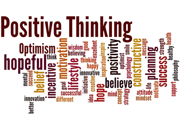 Positives Denken, Word Cloud Konzept 5 — Stockfoto