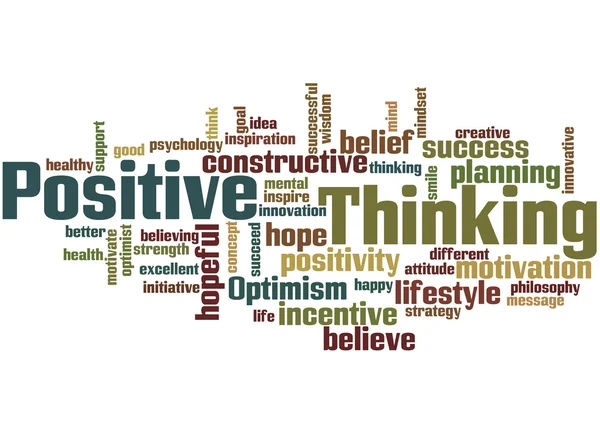 Positives Denken, Word Cloud Konzept — Stockfoto