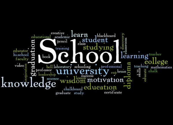 Skola, word cloud concept 6 — Stockfoto