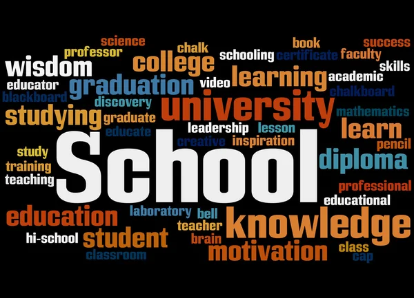 School, word cloud concept 9 — Stock Photo, Image
