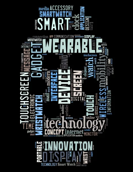 Smart Watch Wrist, concetto word cloud 6 — Foto Stock