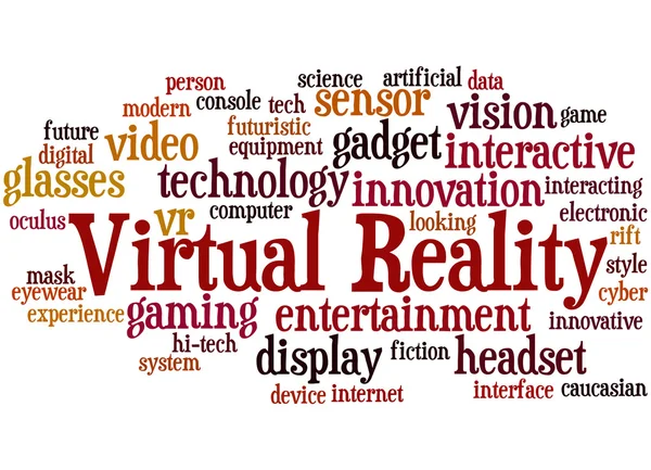 Realidade Virtual, conceito de nuvem de palavras 5 — Fotografia de Stock