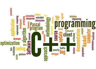 C++ programming, word cloud concept 5 clipart
