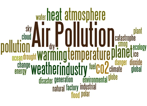 Contaminación del aire, concepto de nube de palabras 6 — Foto de Stock