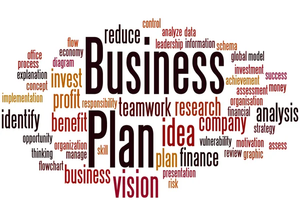 Businessplan, word cloud concept 6 — Stockfoto