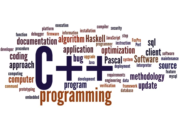 C++ programmering, ordet cloud koncept 9 — Stockfoto