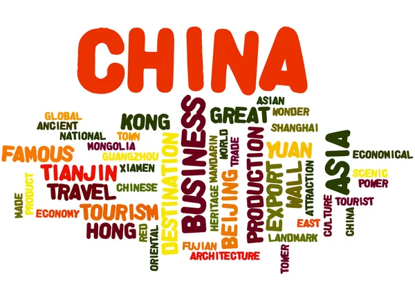 Kina, word cloud begrepp 7 — Stockfoto