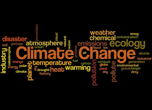 Cambio climático, concepto de nube de palabras 4 — Foto de Stock