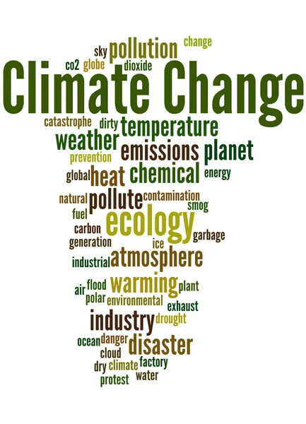Cambio climático, concepto de nube de palabras 5 — Foto de Stock