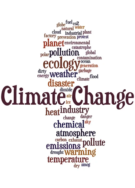 Klimawandel, Word Cloud Konzept 8 — Stockfoto