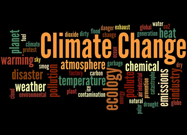 Cambio climático, concepto de nube de palabras 6 — Foto de Stock