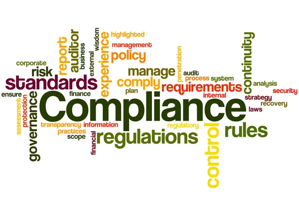 Compliance, word cloud concept 8 — Stock Photo, Image