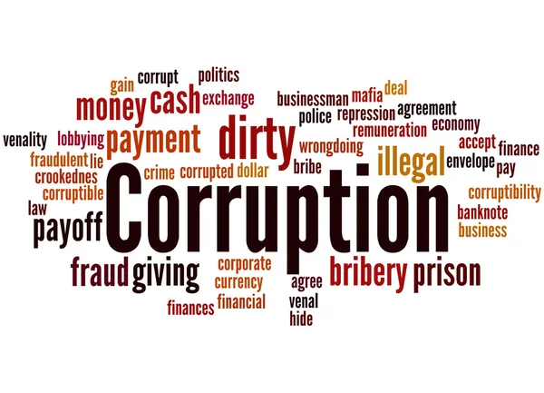 Corruption, concept de nuage de mots 5 — Photo