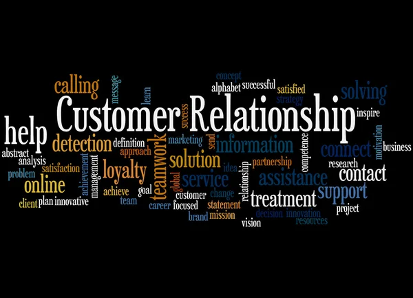 고객 관계, 단어 클라우드 개념 4 — 스톡 사진