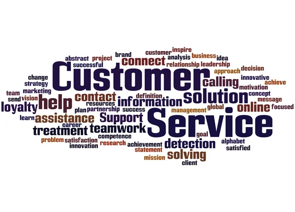 Обслуживание клиентов, концепция облачного хранилища слов 2 — стоковое фото