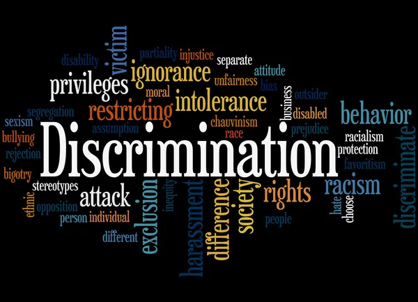 Discrimination, word cloud concept 4 — Stock Photo, Image