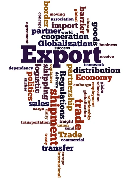 Exportación, concepto de nube de palabras 4 —  Fotos de Stock