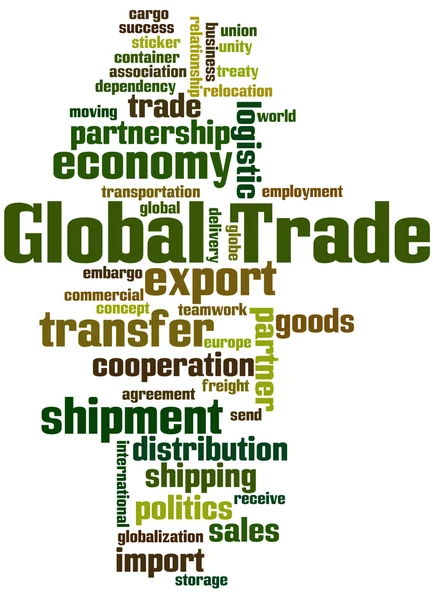 Küresel ticaret, kelime bulutu kavram 3 — Stok fotoğraf