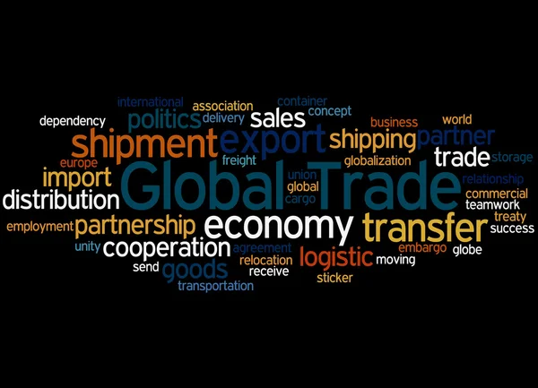 Global Trade, word cloud concept 6 — Stock Photo, Image